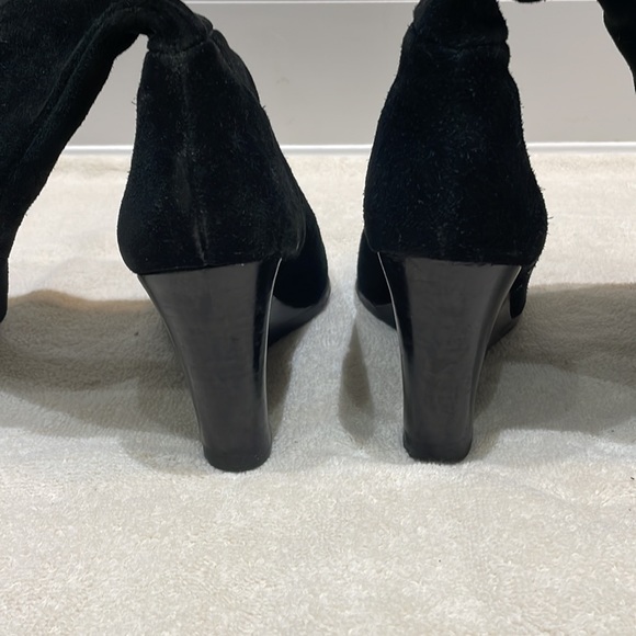 Franco Sarto Black Suede Boots - Picture 3 of 6